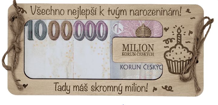 Přání k narozeninám - Milion korun