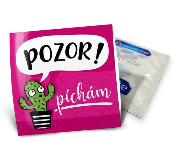 Vtipný kondom Pozor píchám