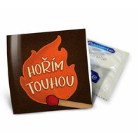 Vtipný kondom Hořím touhou
